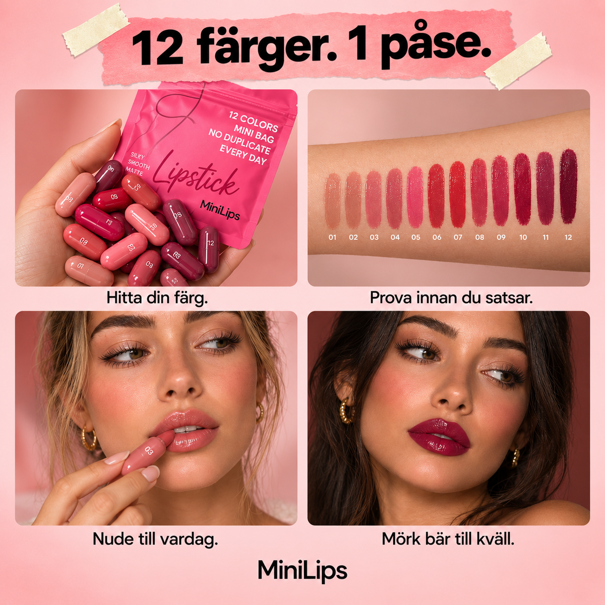 MiniLips™ – 12 Mini Läppstift
