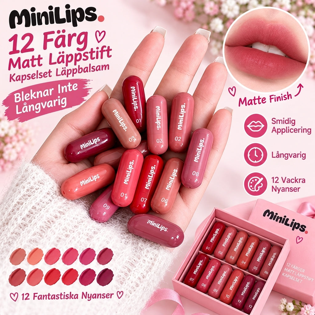 MiniLips™ – 12 Mini Läppstift